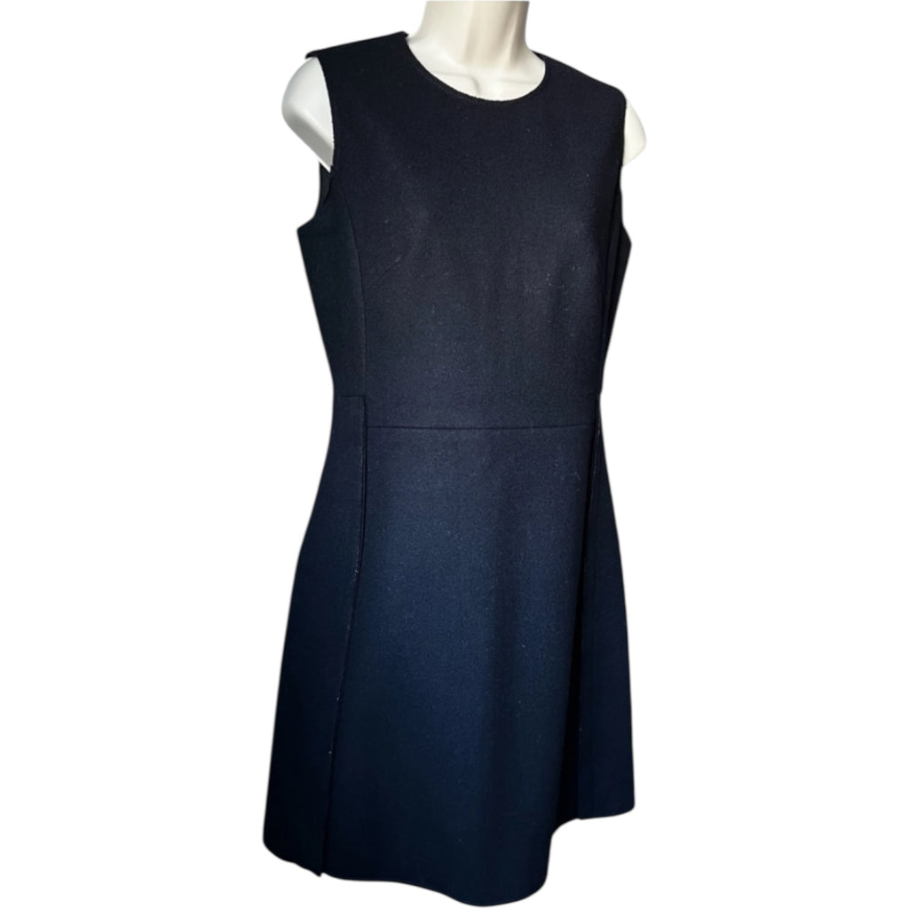 Victoria Beckham Wool Sleeveless Mini Dress – Raw Trim, Tailored, UK10 – pre-loved