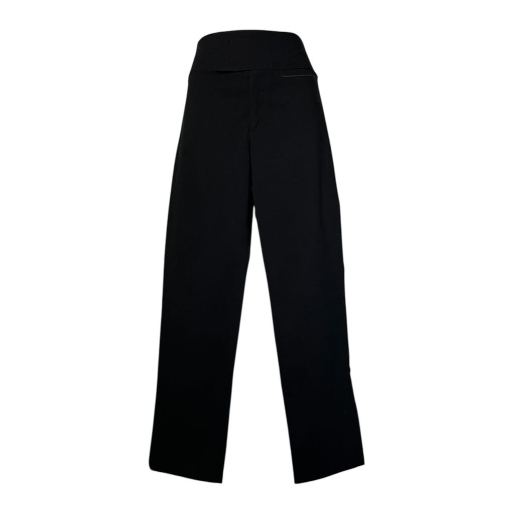 Isabel Marant Black High-Rise Cropped Cigarette Trousers – Cotton Blend Pants, FR40