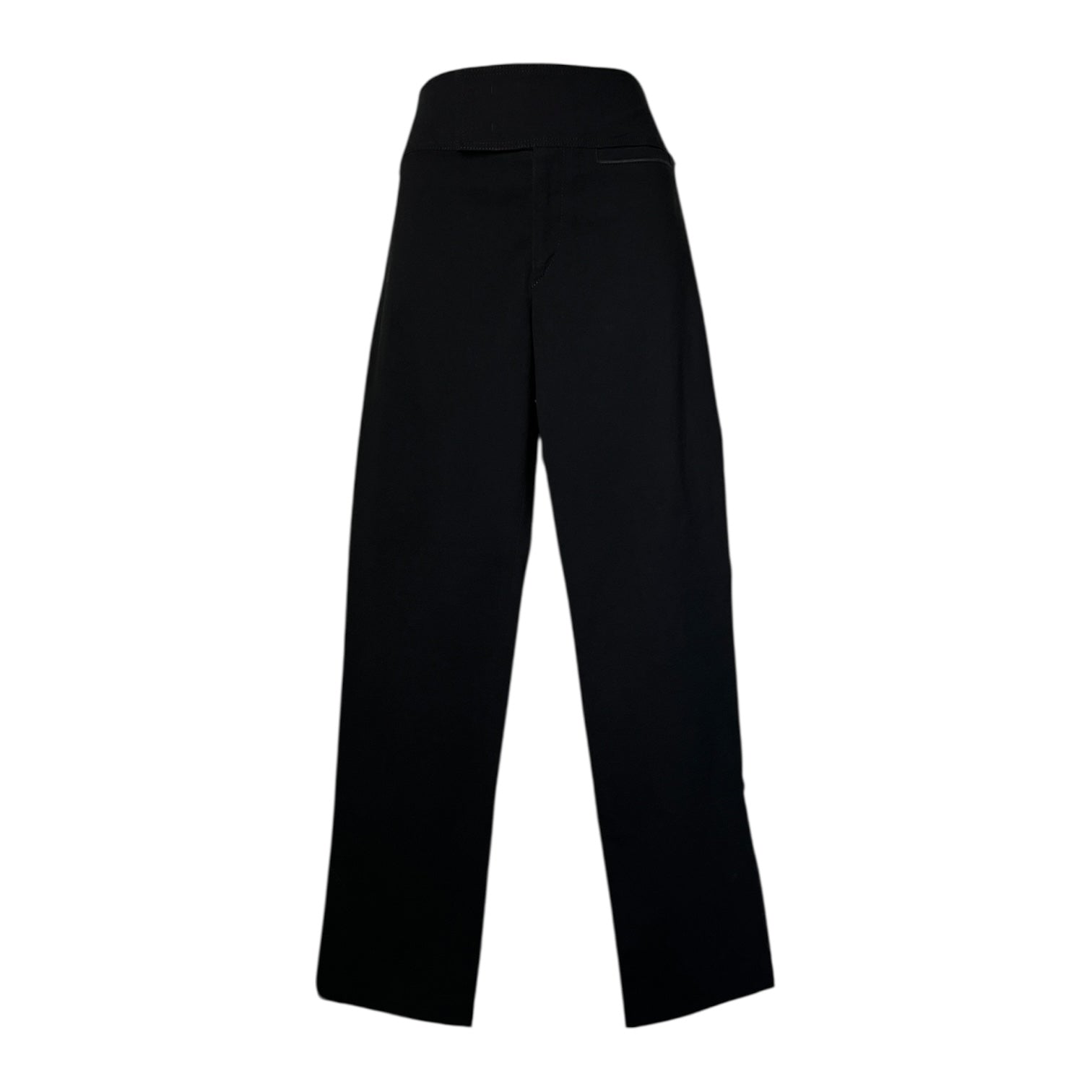 Isabel Marant Black High-Rise Cropped Cigarette Trousers – Cotton Blend Pants, FR40