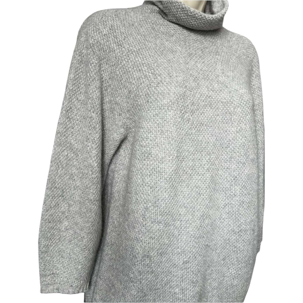 MaxMara Wool Cashmere High Neck Knit Jumper – Puff Sleeves, Relaxed Fit, XS – pre-loved