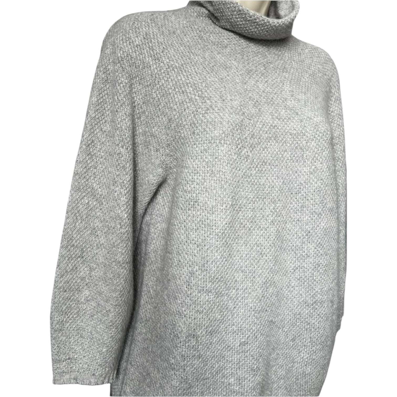 MaxMara Wool Cashmere High Neck Knit Jumper – Puff Sleeves, Relaxed Fit, XS – pre-loved