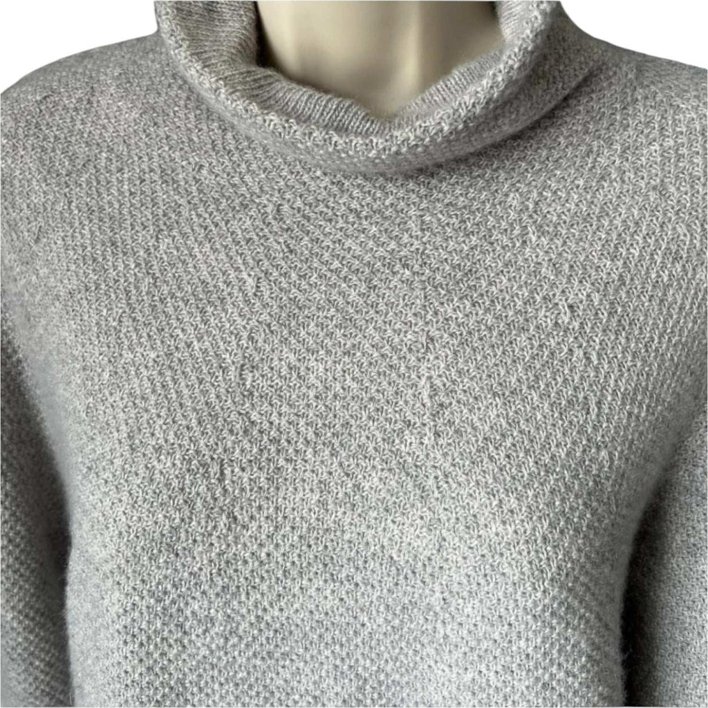 MaxMara Wool Cashmere High Neck Knit Jumper – Puff Sleeves, Relaxed Fit, XS – pre-loved