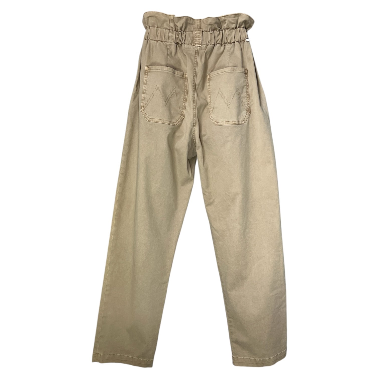 Mother The YOYO Ruffle Greaser Khaki Paperbag Crop Trousers – 28