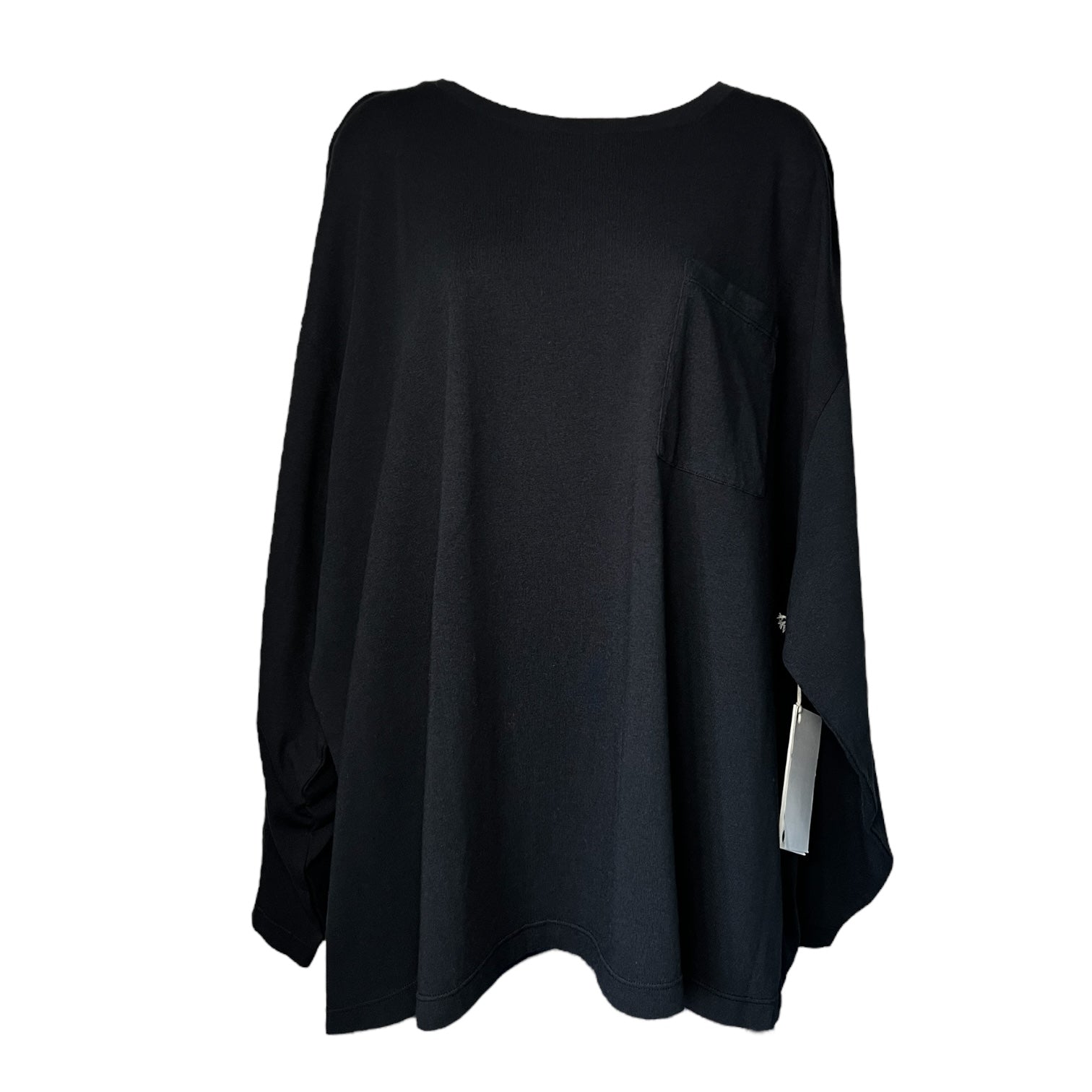 Khaite The Imogen Oversized Logo Patch Pocket Long Sleeve T-Shirt – XL