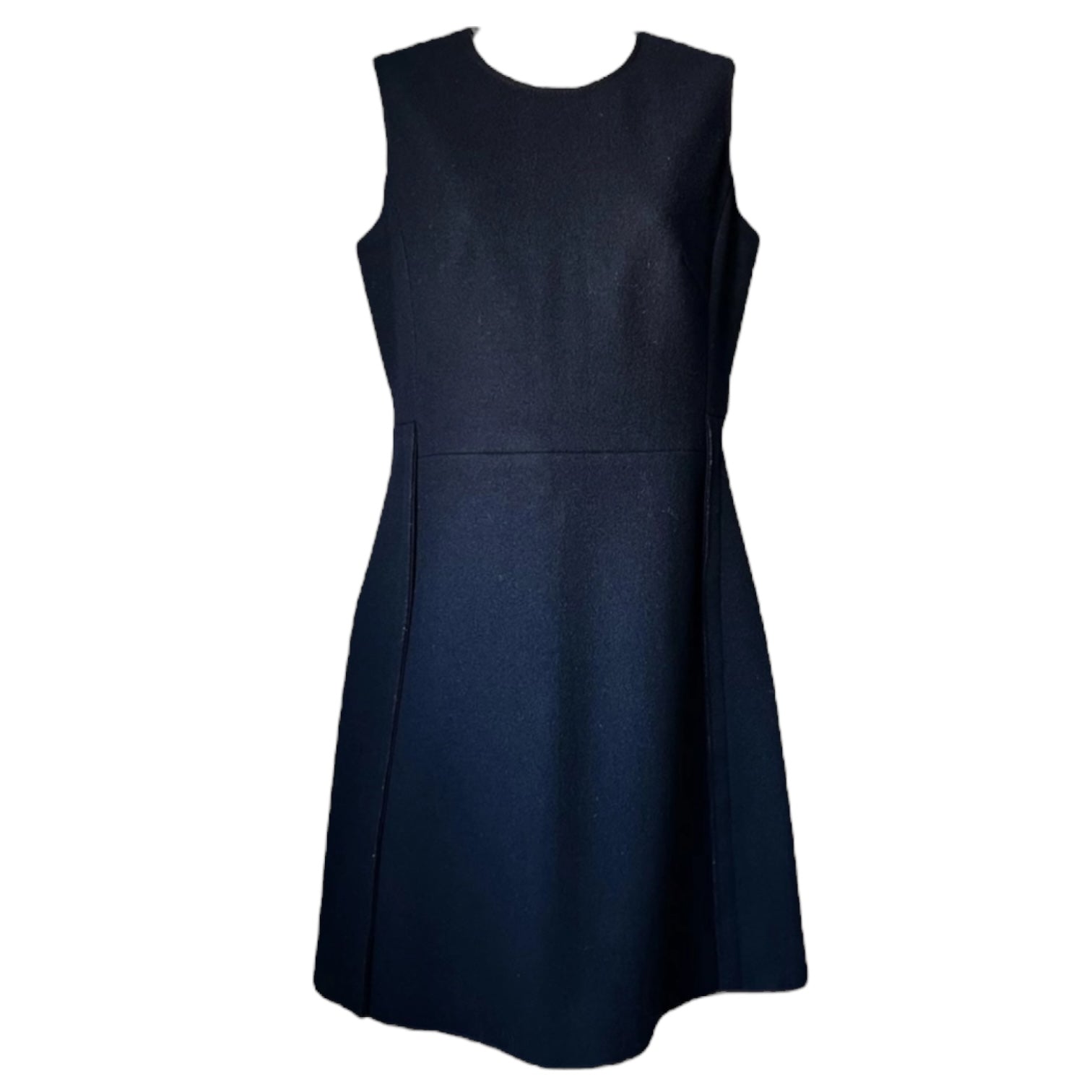 Victoria Beckham Wool Sleeveless Mini Dress – Raw Trim, Tailored, UK10 – pre-loved