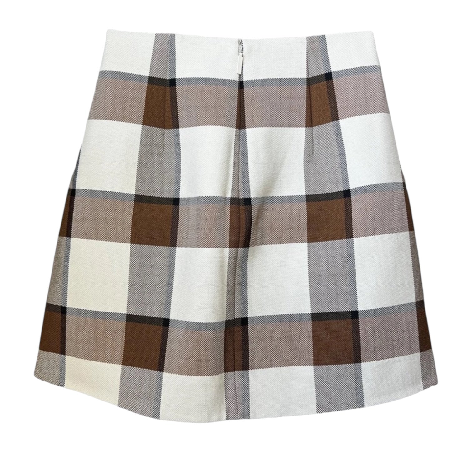 Tibi Dylan Wool Plaid Mini Skirt – Wrap Style, US2