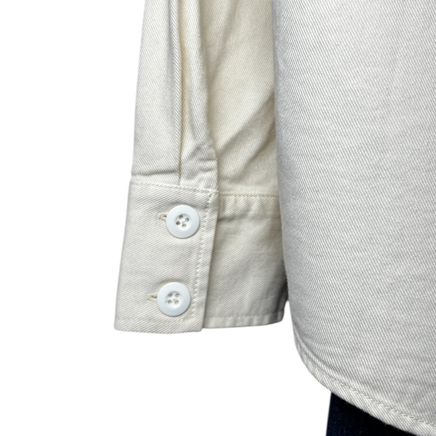 Rails August Western Shirt Jacket – Twill Denim, Ecru, M