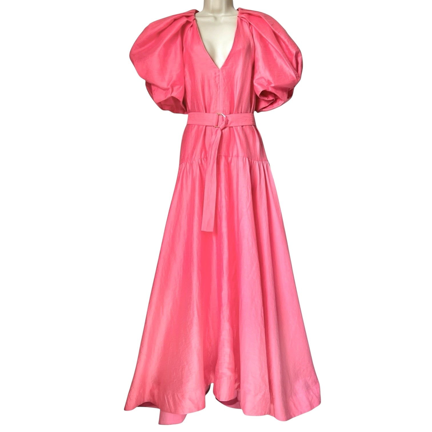 Acler Warner Linen Long Dress – Pink Rose, AU12 / US8