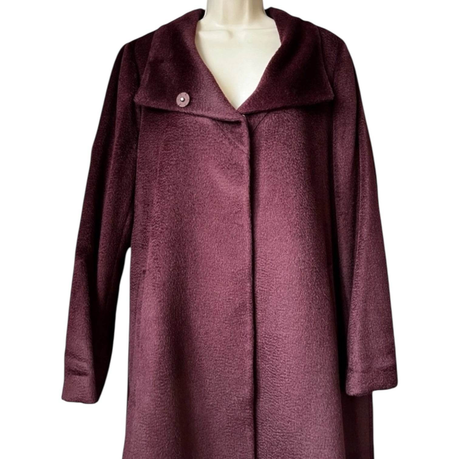 Eileen Fisher Baby Suri Alpaca Wool Sheared Coat – Luxurious, Size M – pre-loved