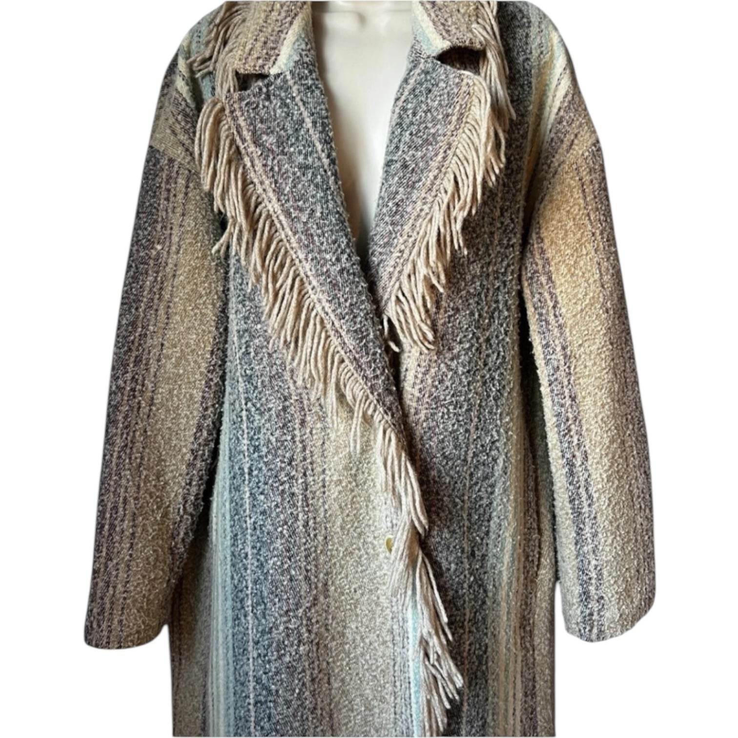 Free People Fringe Midi Coat – Oversized, XS/S – pre-loved