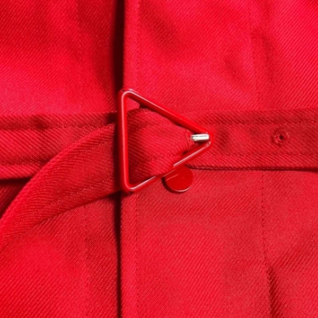 Bottega Veneta Detachable Triangle Belt Trench Coat – Red, IT 34 / XS – pre-loved