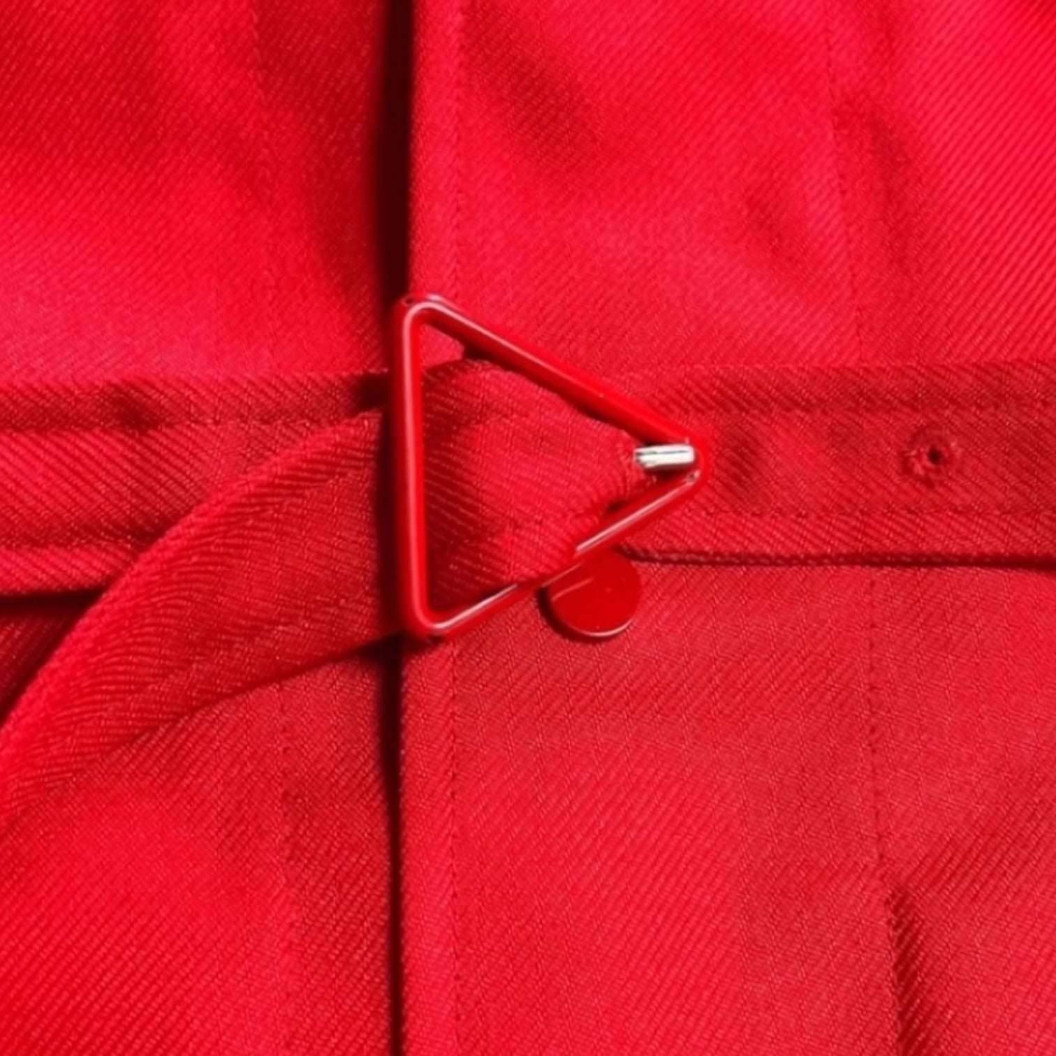 Bottega Veneta Detachable Triangle Belt Trench Coat – Red, IT 34 / XS – pre-loved