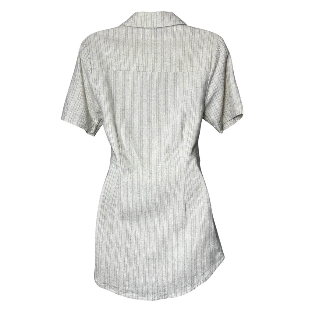 Holzweiler Tuva Linen Shirt – Asymmetric, Slim Fit, Natural Beige, Size XS – pre-loved