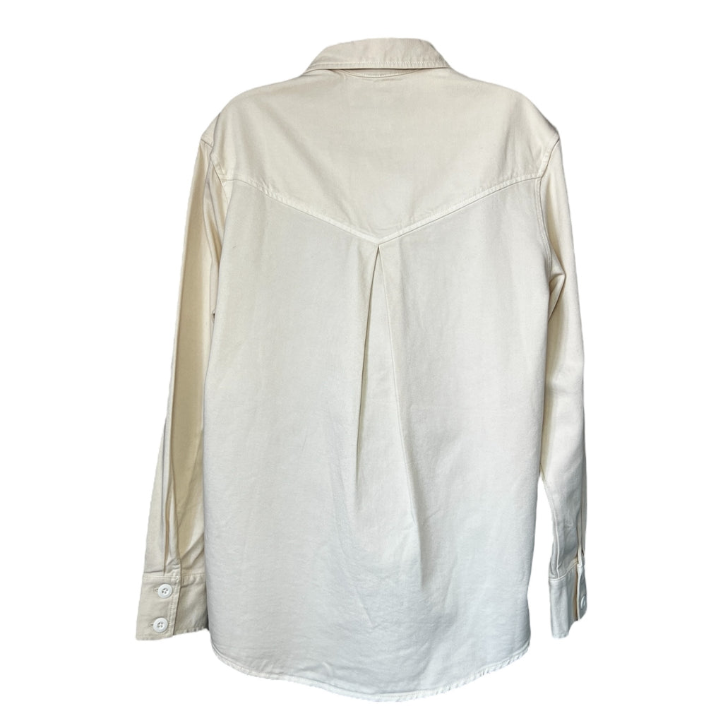 Rails August Western Shirt Jacket – Twill Denim, Ecru, M