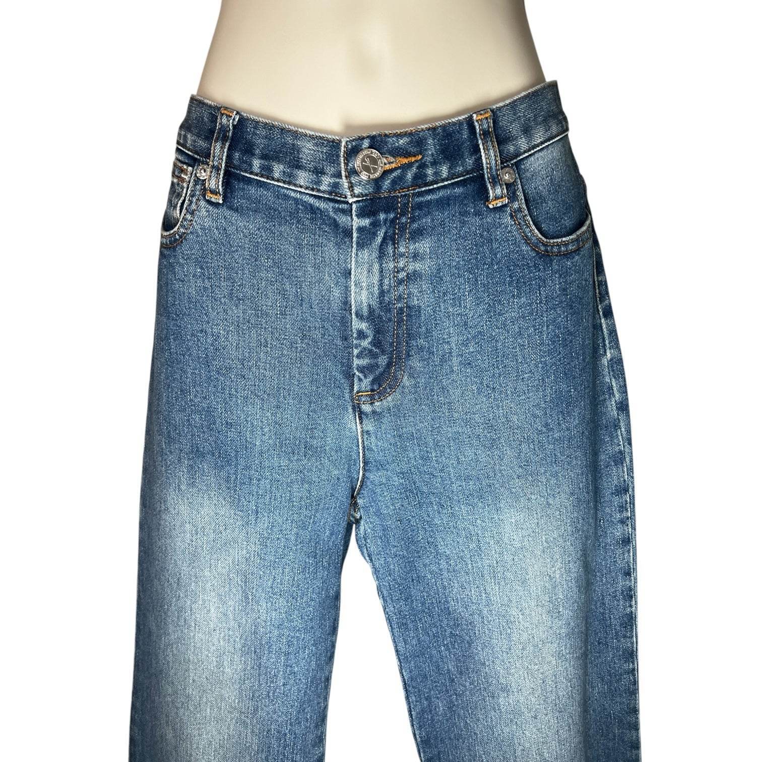 A.P.C. Sailor High Waist Cropped Jeans – Modern Straight Leg, Blue Denim 27 – pre-loved