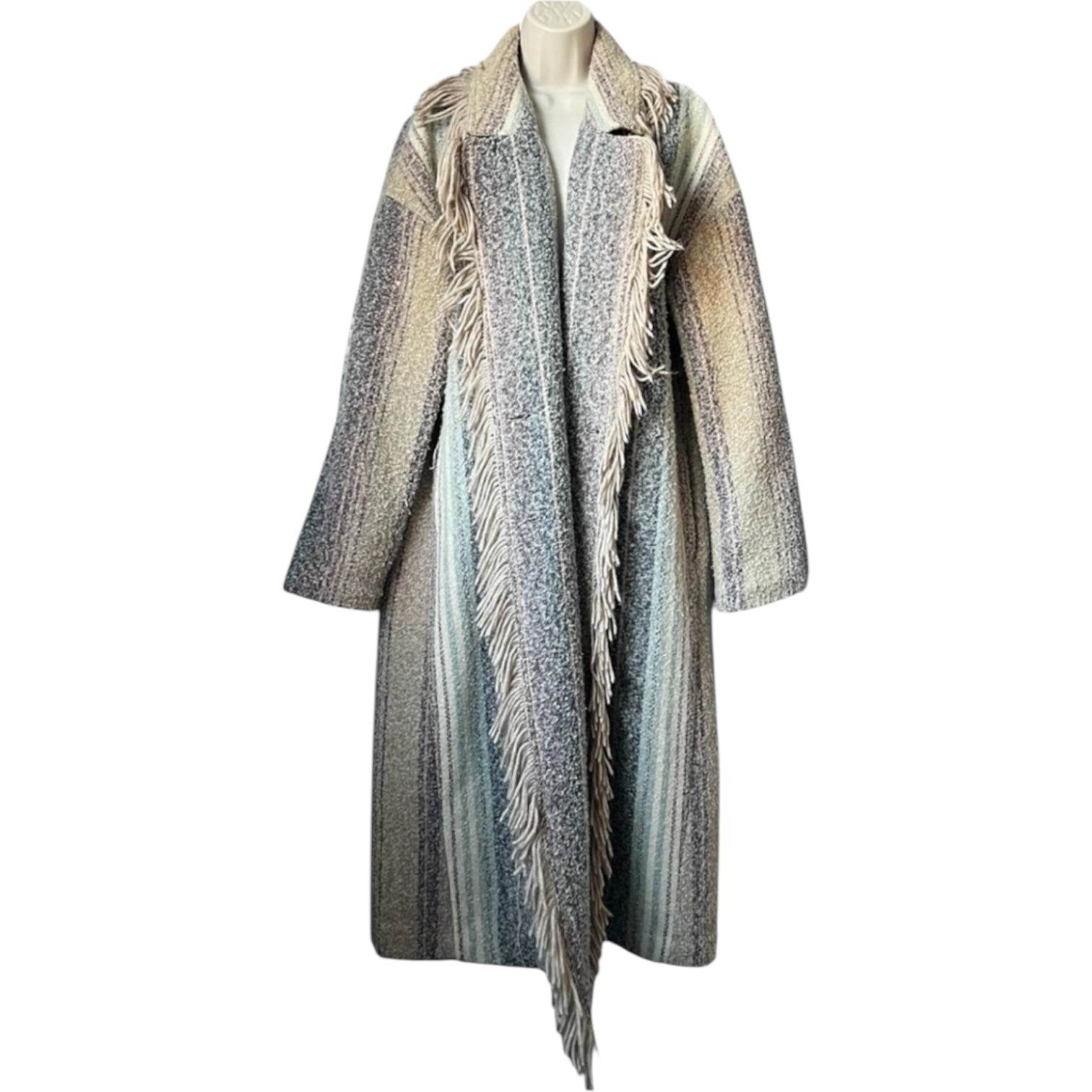 Free People Fringe Midi Coat – Oversized, XS/S – pre-loved