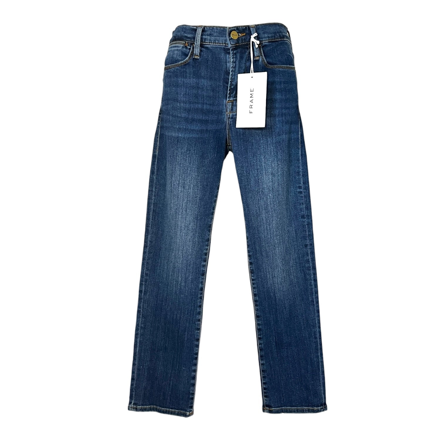 FRAME Le High Straight Jeans in Dublin – Stretch Denim, W25