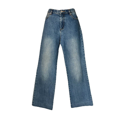 A.P.C. Sailor High Waist Cropped Jeans – Modern Straight Leg, Blue Denim 27 – pre-loved