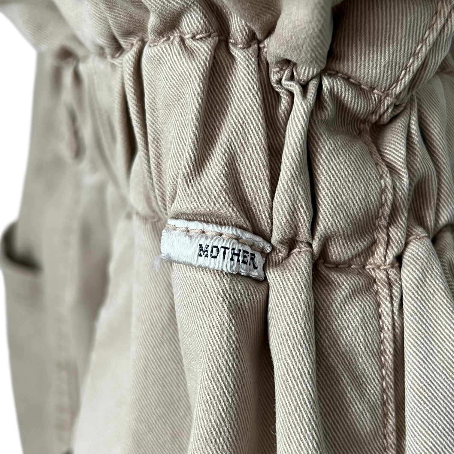 Mother The YOYO Ruffle Greaser Khaki Paperbag Crop Trousers – 28