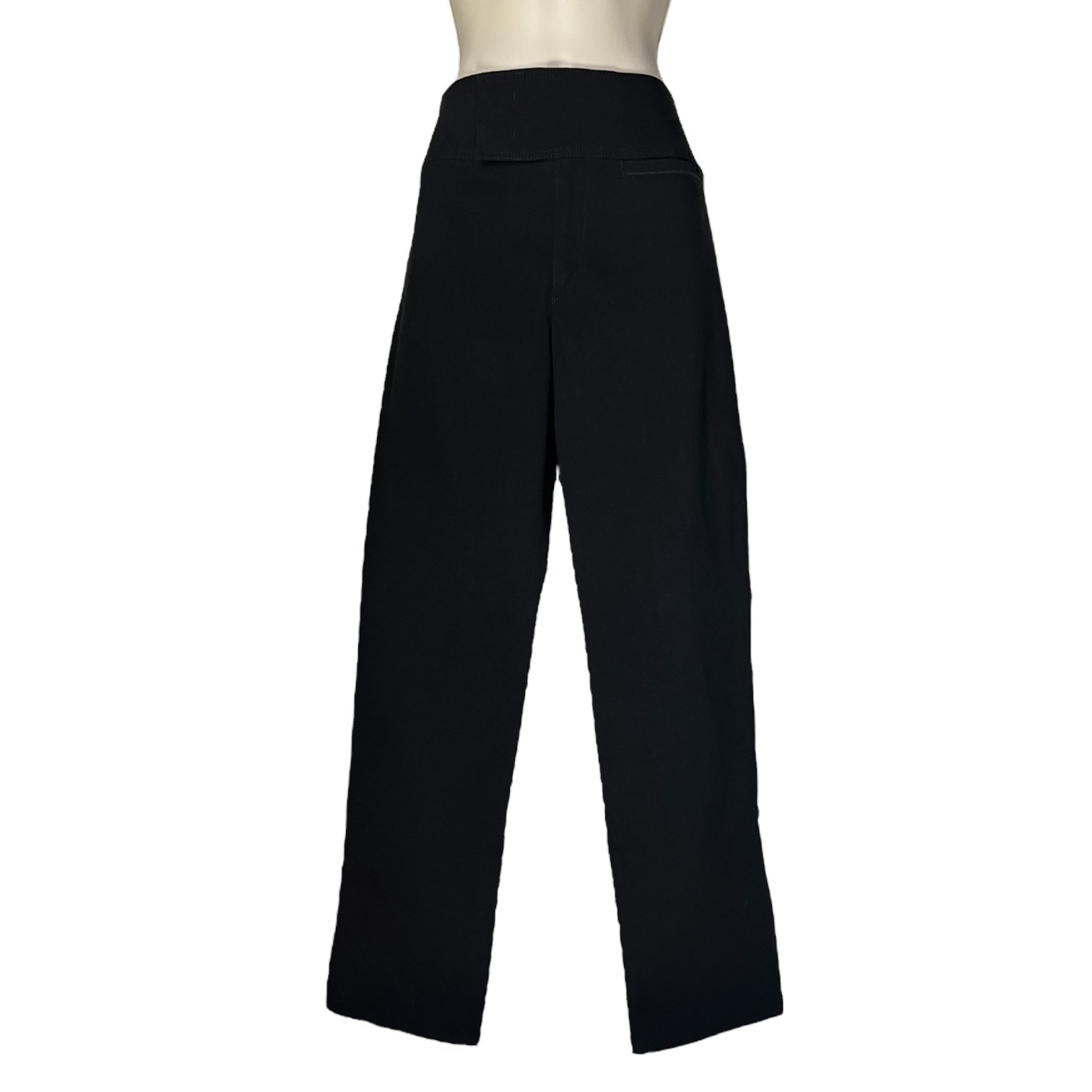 Isabel Marant Black High-Rise Cropped Cigarette Trousers – Cotton Blend Pants, FR40