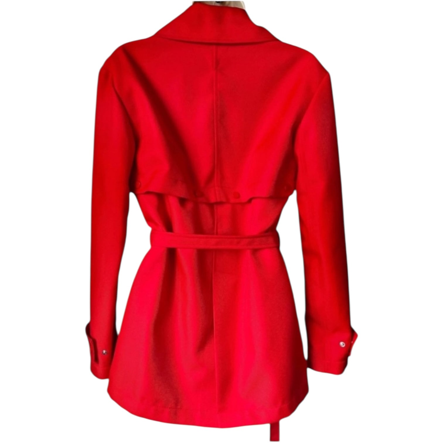 Bottega Veneta Detachable Triangle Belt Trench Coat – Red, IT 34 / XS – pre-loved