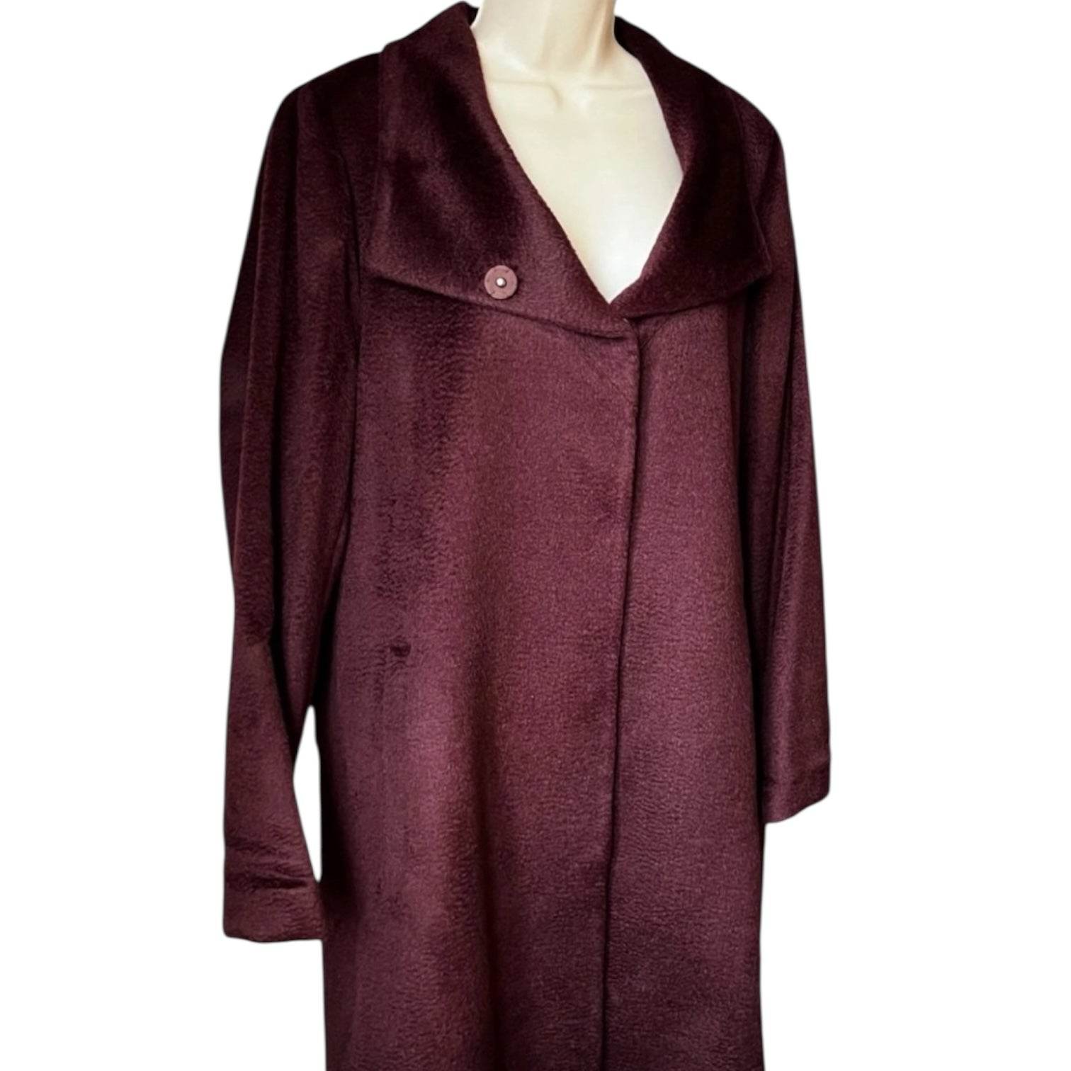Eileen Fisher Baby Suri Alpaca Wool Sheared Coat – Luxurious, Size M – pre-loved