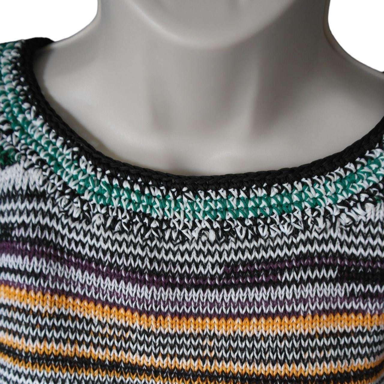 Miista Crochet Open Back Knit Jumper – Chunky Cotton Crop, S – pre-loved